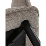 Židle jídelní, hnědá vodoodpudivá látka, černý matný lak, kovové nohy