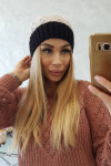 Bibiana fleecová čepice K264 černá+béžová UNI