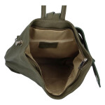 Neobyčejný kožený batůžek Silvester, zelená