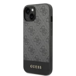 Pouzdro Guess 4G Stripe iPhone 14 Plus šedé