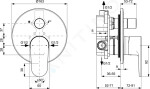 IDEAL STANDARD - Connect Air Umyvadlo nábytkové 640x460x165 mm, s přepadem, otvor pro baterii, černá E0289V3