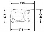 DURAVIT - DuraStyle Závěsné WC pro SensoWash, bílá 2542590000