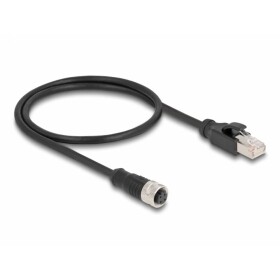 Delock 60072 RJ45 / M 12 Síťový adaptér S/FTP 0.50 m černá 1 ks