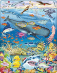 Puzzle MAXI - Velryba,žralok a Titanik/65 dílků - Kohoutová