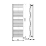 AQUALINE - TONDI-E elektrické otopné těleso rovné 450x1330 500 W, bílá DE470T