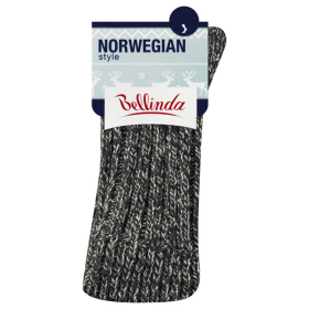 Zimní unisex ponožky NORWEGIAN STYLE SOCKS - BELLINDA - černá 35 - 38
