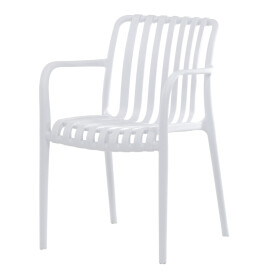Židle jídelní, stohovatelná, bílý plast