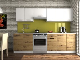 FRONTI Kuchyňská linka LUIZA 260x200 - Bílá + artisan