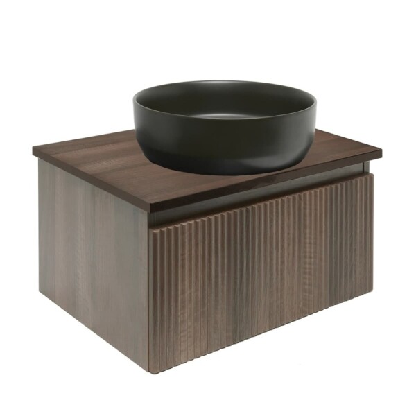 Koupelnová skříňka s krycí deskou SAT Evolution 58x30x44,8 cm ořech mat SATEVO60NAD SATEVO60NAD