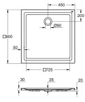 GROHE - Vaničky Sprchová vanička akrylátová 90x90 cm, alpská bílá 39301000