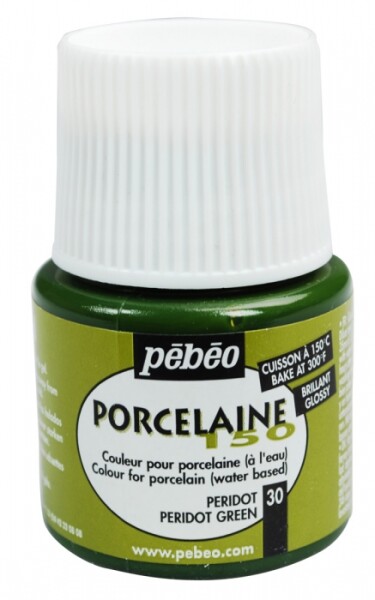 Pébéo Barva na porcelán a sklo Porcelaine 150 45 ml - zelená peridot