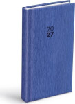 Diář 2027 D802 PU modrý 90x170mm