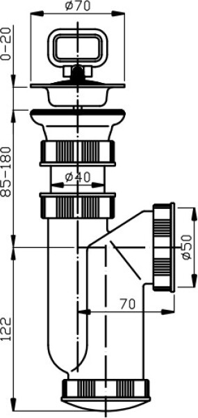 NOVASERVIS - Sifon dřezový 6/4" 50/40 manžeta plast 440,P
