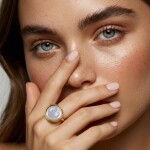 ELENYS Organic Pearl – pozlacený prsten 18K žluté zlato Velikost: 6 (EU: 51-53)