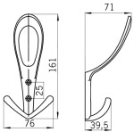 Siro Nábytkový věšák 1653 hliník, 1 ks (S12974)