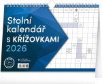 Kalendář 2026 stolní: s křížovkami s háčkem, 30 × 21 cm