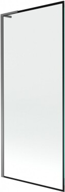 MEXEN/S - Next L vanová zástěna FIX 80 x 150, černá vzor, grafit metal 895-080-000-03-70-95
