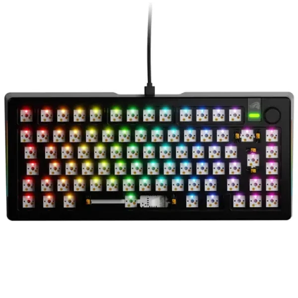 Glorious GMMK 3 Pro 75% barebone ISO černá / herní 75% TKL / USB-C / bez spínačů / ISO layout / RGB / 1.4m (GLO-KB-GMMK3-PRO-75-BB-W-BLK-ISO)