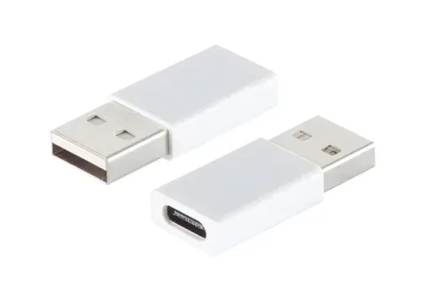 SCONN Adaptér USB-A(M) - USB-C(F) bílá / Adaptér / USB 3.1 (14-05031)
