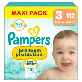 Pampers Premium Protection Midi 6-10 kg (112 ks) / plenkové kalhotky / velikost 3 (6-10 kg) (8700216664585)