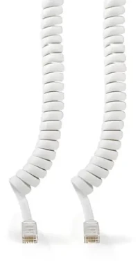 Nedis telefonní kabel RJ10-RJ10 bílý / Telefonní kabel / kroucený / 2 m (TCGB90100WT20)