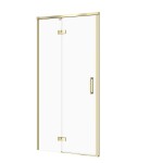 CERSANIT - Sprchové dveře LARGA s panty, zlatá mat, 90x195, levé, čiré sklo S164-066