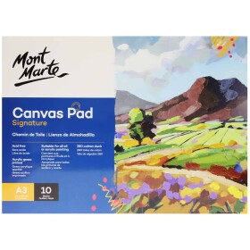 Mont Marte blok s malířským plátnem A3 280 g/m2 10 listů