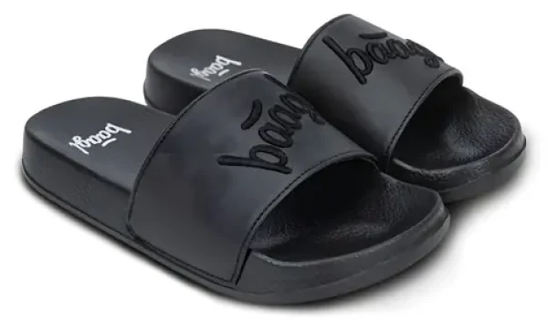 BAAGL Pantofle Logo Black vel. 30 / Protiskluzová EVA podrážka / Lehký materiál