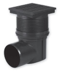 MIDAS Kanalizační vpusť - boční D110, suchá protizápachová klapka, plastová mřížka 150x150 mm p319