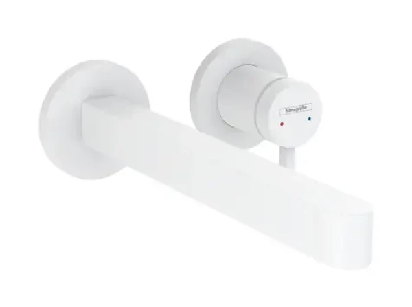 Hansgrohe Finoris - Umyvadlová baterie pod omítku | 2-otvorová instalace | EcoSmart | matná bílá (76050700)