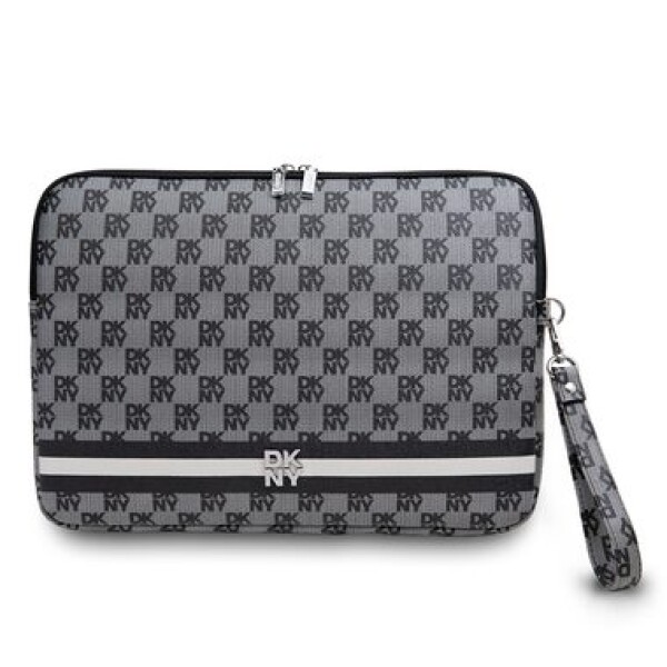 DKNY PU Leather Checkered Pattern and Stripe Obal na Notebook 13/14" černá (57983120014)