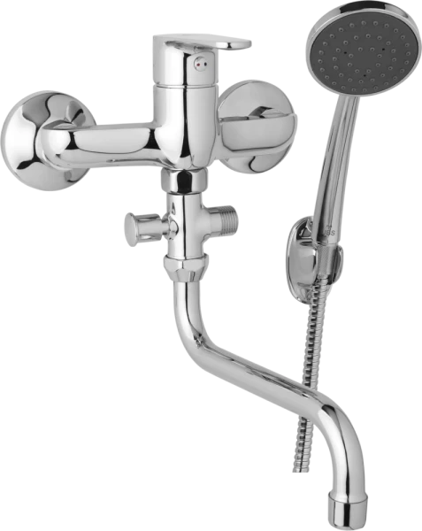 JB Sanitary Nástěnná umyvadlová a sprchová baterie TIRA, rozteč 150 mm s příslušenstvím, trubkové ramínko 300 mm D10 36 51