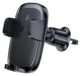 Acefast D48 černá / Držák telefonu do auta / do ventilace / bezdrátová nabíječka