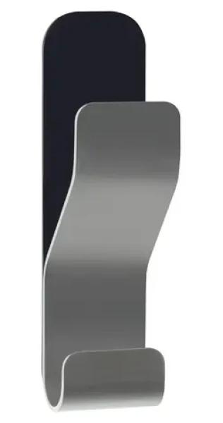 Spirella ANOBILE stříbrná-černá / Dvojitý samolepící háček / nerezová ocel / 30 x 110 mm