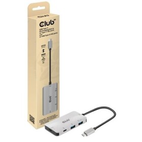 CLUB3D CSV-1543 USB Hub stříbrná / 2 x USB 3.2 Gen 1 + 1 x USB-C 3.2 Gen 1 + 1 x USB-C 3.2 Gen 1 (napájení) (CSV-1543)