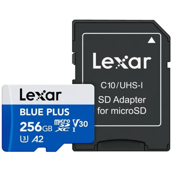 Lexar BLUE PLUS microSDHC/microSDXC 256GB / čtení: 160MBps / UHS-I / V30 (LMSBLPL256G-BNANG)