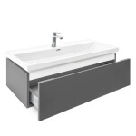 Koupelnová skříňka s umyvadlem a baterií SAT Feel 100x30x44,8 cm antracit mat SATFEEL100ANTU4BA SATFEEL100ANTU4BA