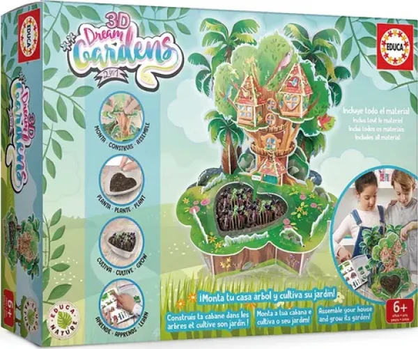 EDUCA Kreativní sada 3D Dream Gardens: Dům na stromě 2v1