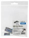 LogiLink AU0043 modrá / Blokovač USB portů / 4x zámek + klíč / USB Typ-A (AU0043)