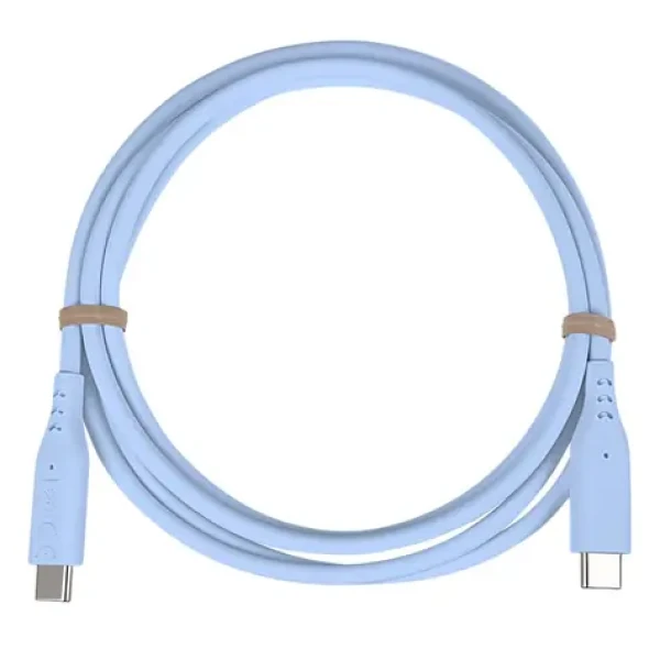 PremiumCord silikonový USB-C - USB-C modrá / Kabel / 60W / PD / 480 Mbps / 1,5 m (ku31sa15b)