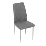 Jídelní židle, šedá, látka, DCL-379 GREY2