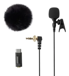 Insta360 Mic Pro / Klopový mikrofon / Všesměrová charakteristika / 20 Hz-20 kHz / USB-C adaptér na 3,5 mm (6942590201860)