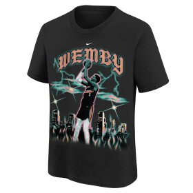 Nike Dětské tričko San Antonio Spurs NBA Victor Wembanyama City Edition T-Shirt Černá (YOUTH)