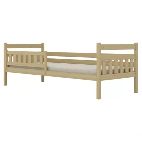 Postel Dawid standard + zábrana 90x200 přírodní, nelakovaná