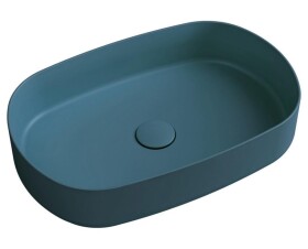 ISVEA - INFINITY OVAL keramické umyvadlo na desku, 55x36cm, zelená petrol 10NF65055-2P