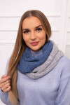 KN14 Dámský dvoubarevný džínový + šedý snood UNI