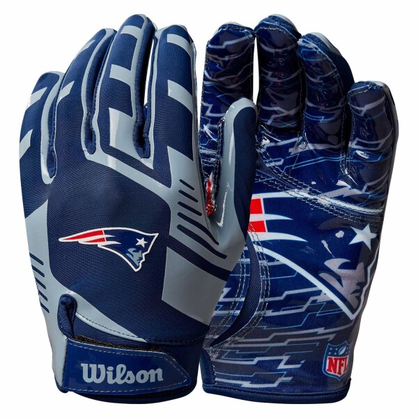 Dětské rukavice New England Patriots NFL Wilson Youth Stretch-Fit Receivers