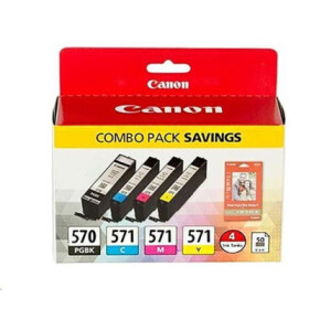 CANON CARTRIDGE PGI-570/CLI-571 PGBK/C/M/Y/ BK MULTI-PACK pro PIXMA MG575x, MG685x, MG775x, TS505x, TS605x (297 str.) - originální EDF_1050611