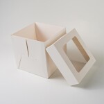 Cake star dortová krabice na Bento dort s průhledným víkem 18x18x18cm