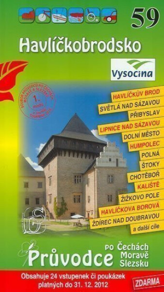Havlíčkobrodsko 59. Průvodce po Č,M,S volné vstupenky poukázky